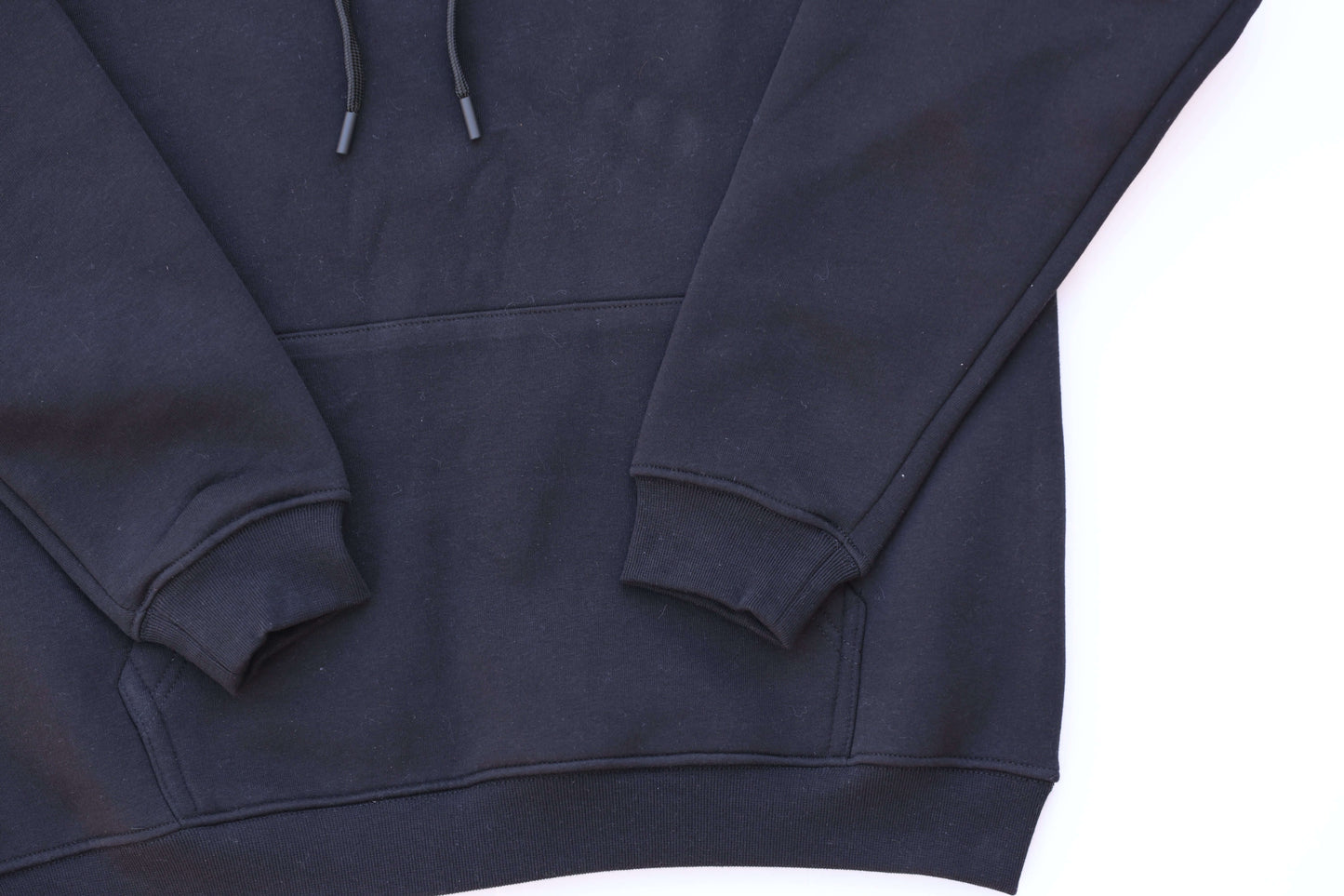 Black DUO Classic Hoodie with minimalist design featuring the Duo logo, perfect for casual wear