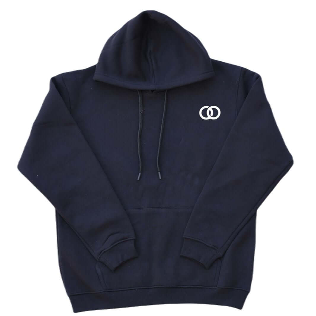 Black DUO Classic Hoodie with minimalist design featuring the Duo logo, perfect for casual wear